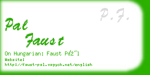 pal faust business card